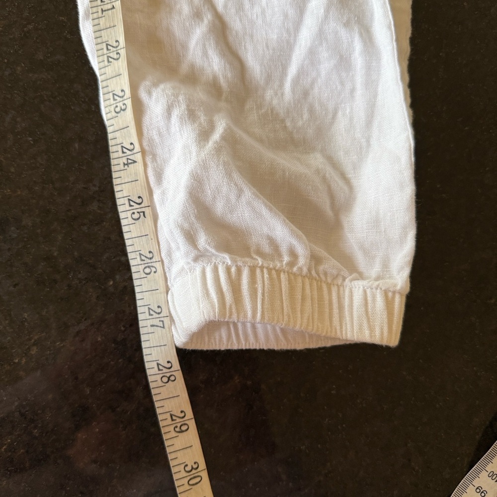 Athleta Cabo White Linen Pull-On Jogger 
Pants Size 4 - Picture 7 of 14